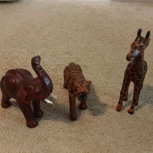 Leather animal figures